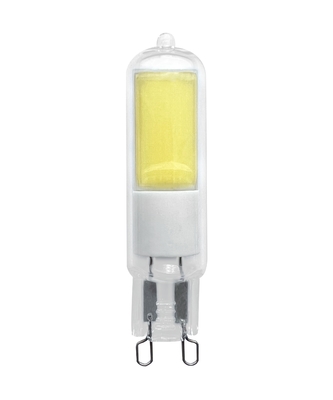 Aluminum PC Dimmable 3000K 2W LED G9 Bulb with 360° Beam Angle