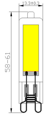CAŁKOWITA SZKLANA ŻARÓWKA LED G9 3W 120lm / w 2700K FML-003