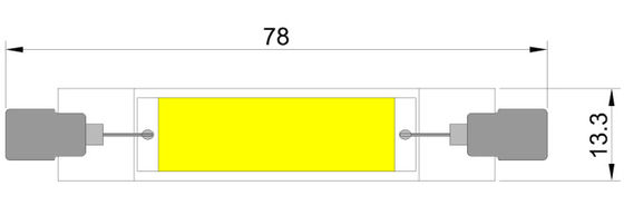 ŻARÓWKA LED W PEŁNI SZKŁO R7S 4W 130lm / w 2700K
